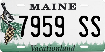 ME license plate 7959SS