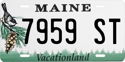 ME license plate 7959ST