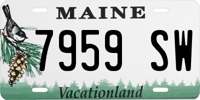 ME license plate 7959SW
