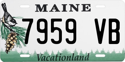 ME license plate 7959VB