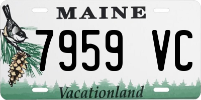 ME license plate 7959VC