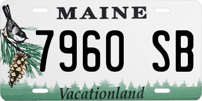 ME license plate 7960SB