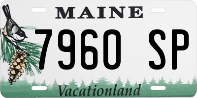 ME license plate 7960SP