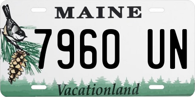 ME license plate 7960UN