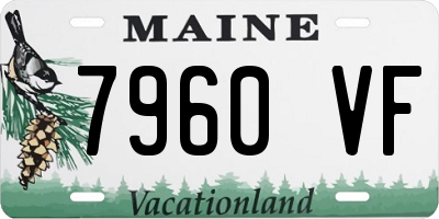 ME license plate 7960VF