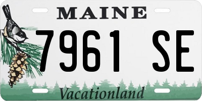 ME license plate 7961SE