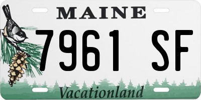 ME license plate 7961SF
