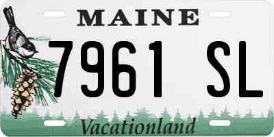 ME license plate 7961SL