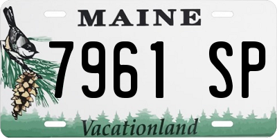 ME license plate 7961SP