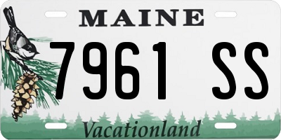 ME license plate 7961SS