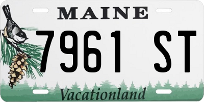 ME license plate 7961ST