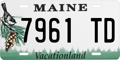 ME license plate 7961TD