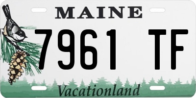 ME license plate 7961TF