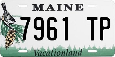 ME license plate 7961TP
