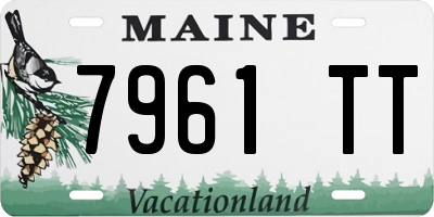 ME license plate 7961TT