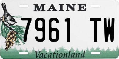 ME license plate 7961TW