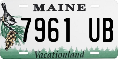 ME license plate 7961UB