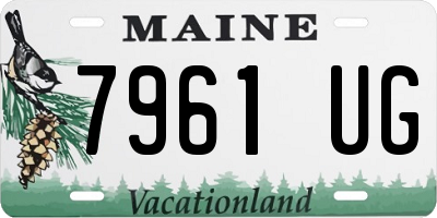 ME license plate 7961UG