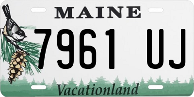 ME license plate 7961UJ