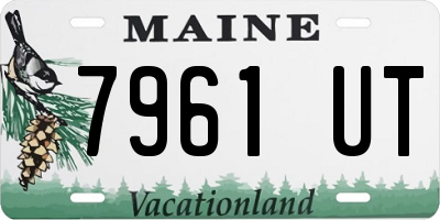 ME license plate 7961UT
