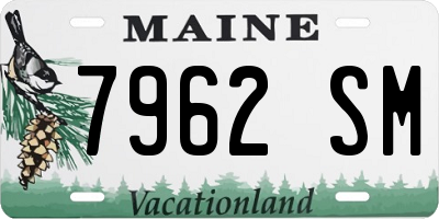 ME license plate 7962SM