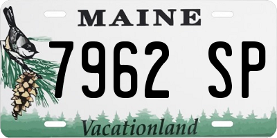 ME license plate 7962SP