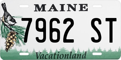 ME license plate 7962ST