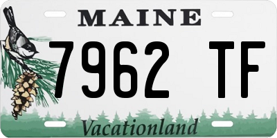 ME license plate 7962TF