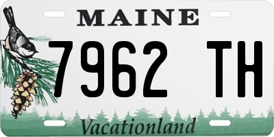 ME license plate 7962TH