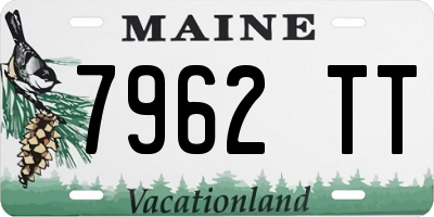 ME license plate 7962TT