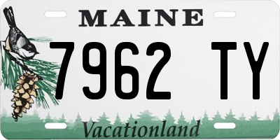 ME license plate 7962TY