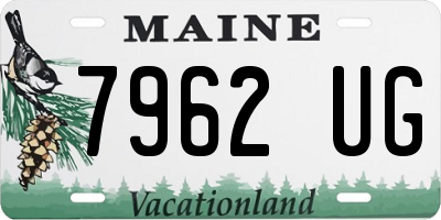 ME license plate 7962UG
