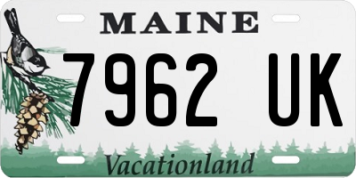ME license plate 7962UK