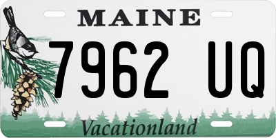 ME license plate 7962UQ