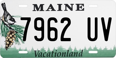 ME license plate 7962UV
