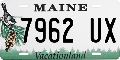 ME license plate 7962UX