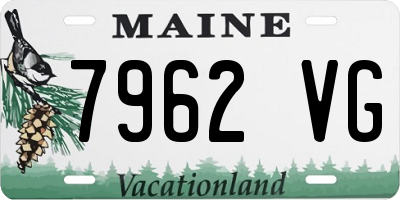 ME license plate 7962VG