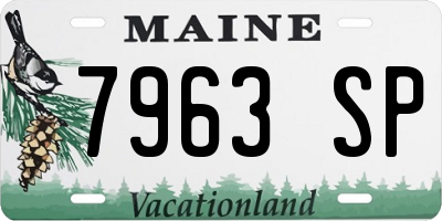 ME license plate 7963SP