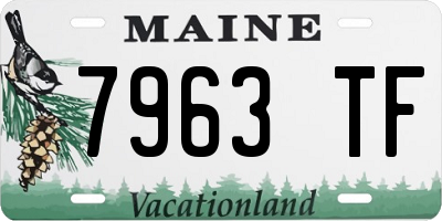 ME license plate 7963TF