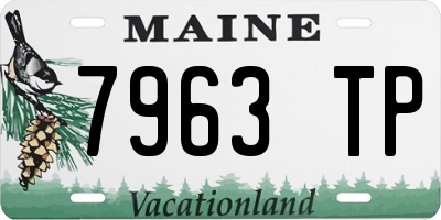 ME license plate 7963TP