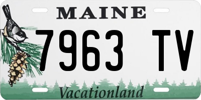ME license plate 7963TV