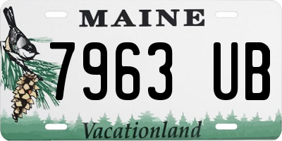 ME license plate 7963UB
