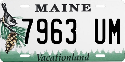 ME license plate 7963UM