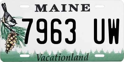 ME license plate 7963UW