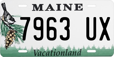 ME license plate 7963UX
