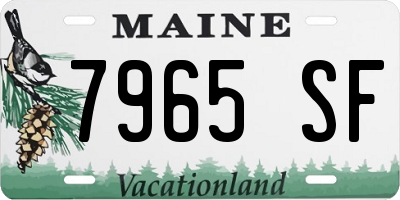 ME license plate 7965SF