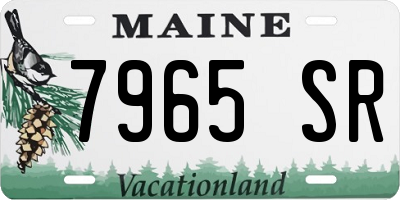 ME license plate 7965SR