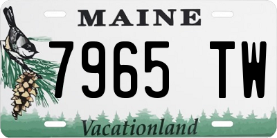 ME license plate 7965TW