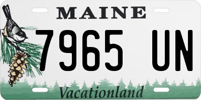 ME license plate 7965UN