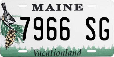 ME license plate 7966SG